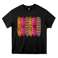 Black Pink Leopard Serape Brush Strokes Heavy Core Tee - Bettercallsaul