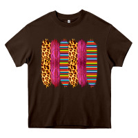 Chocolate Brown Pink Leopard Serape Brush Strokes Heavy Core Tee - Bettercallsaul