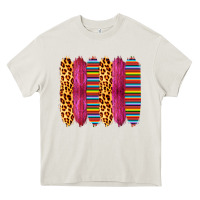 Pink Leopard Serape Brush Strokes Heavy Core Tee | Teevron