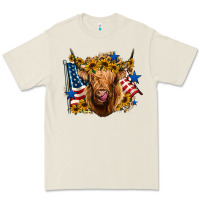 Bone 4th of july shaggy cow leopard background Premium Tee - Jasminsmagicworld
