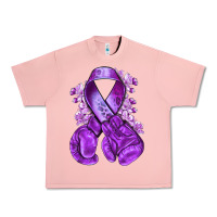 Domestic Violence Warrior Purple Ribbon Urban Heavy Tee | Teevron