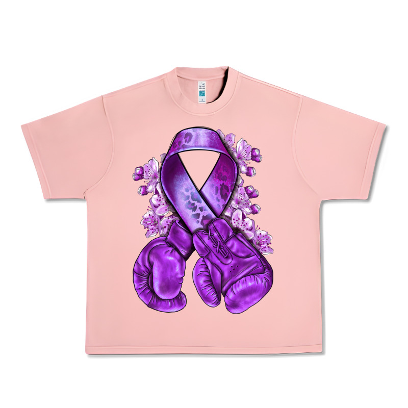 Domestic Violence Warrior Purple Ribbon Urban Heavy Tee by NancyCooperArtShop | Teevron