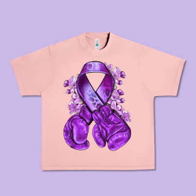 Domestic Violence Warrior Purple Ribbon Urban Heavy Tee Designed By Nancycooperartshop
