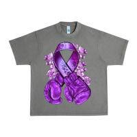 Tornado Domestic Violence Warrior purple ribbon Urban Heavy Tee - NancyCooperArtShop