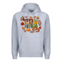 Heather Grey happy thanksgiving day Premium Hoodie - CowGirlArtShop