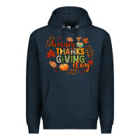 Navy happy thanksgiving day Premium Hoodie - CowGirlArtShop
