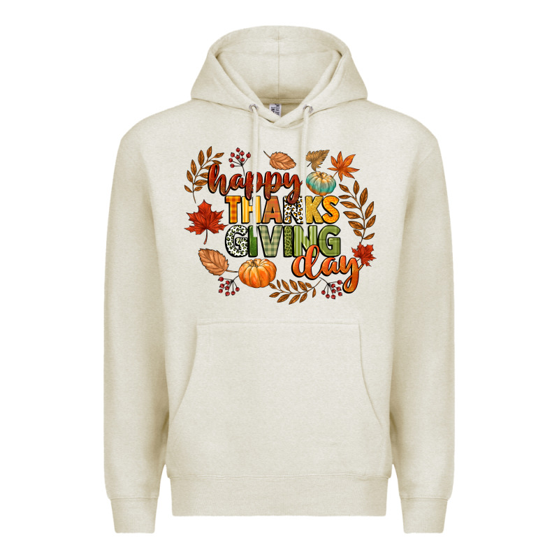 Happy Thanksgiving Day Premium Hoodie by CowGirlArtShop | Teevron