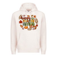 Pale Pink happy thanksgiving day Premium Hoodie - CowGirlArtShop