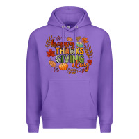Purple happy thanksgiving day Premium Hoodie - CowGirlArtShop