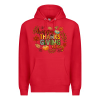 Red happy thanksgiving day Premium Hoodie - CowGirlArtShop