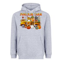 Heather Grey pumpkin farm Heavyweight Hoodie - CowGirlArtShop