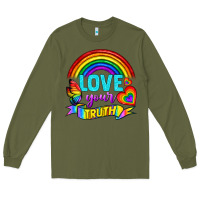 Army Green Love Your Truth Long Sleeve Tee - BundleAndBundleShop