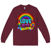 Burgundy Love Your Truth Long Sleeve Tee - BundleAndBundleShop