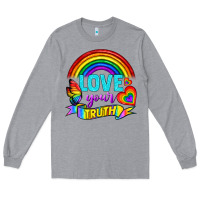 Heather Grey Love Your Truth Long Sleeve Tee - BundleAndBundleShop