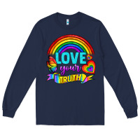 Navy Love Your Truth Long Sleeve Tee - BundleAndBundleShop