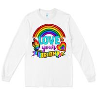 White Love Your Truth Long Sleeve Tee - BundleAndBundleShop