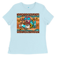 Baby Blue western gemstone sunflower nurse Ladies Tee - JahusDesignShop
