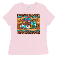 Bubblegum Pink western gemstone sunflower nurse Ladies Tee - JahusDesignShop