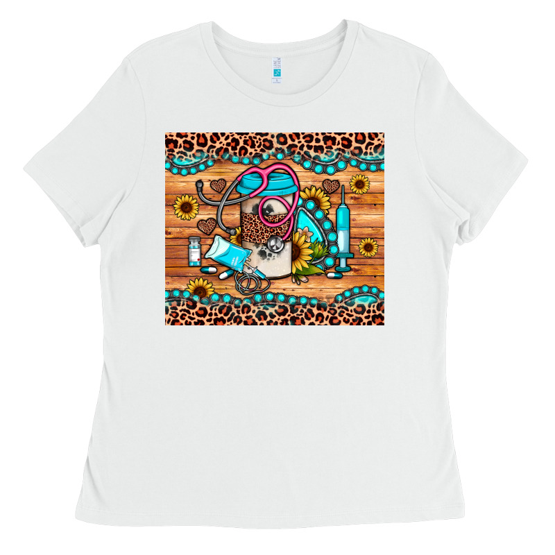 Western Gemstone Sunflower Nurse Ladies Tee by JahusDesignShop | Teevron