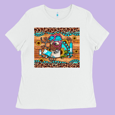 Western Gemstone Sunflower Nurse Ladies Tee Designed By Jahusdesignshop