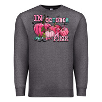 Charcoal Heather in october we wear pink Premium Sweatshirt - CowGirlArtShop