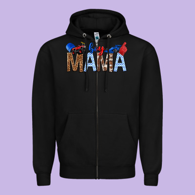 Boy Mama Zipper Hoodie Designed By Texasbilliewilder