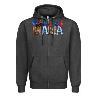 Charcoal Heather Boy Mama Zipper Hoodie - texasbilliewilder