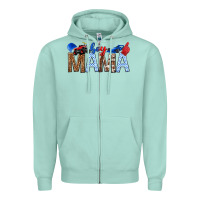 Seafoam Boy Mama Zipper Hoodie - texasbilliewilder