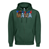 Sports Green Boy Mama Zipper Hoodie - texasbilliewilder