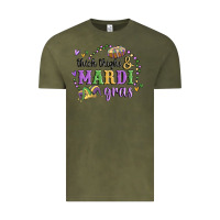 Vintage Olive thick thighs mardi gras Vintage Tee - MaliasSmallBusiness