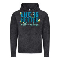 Vintage Black life is better with my boys Vintage Hoodie - MaliasSmallBusiness