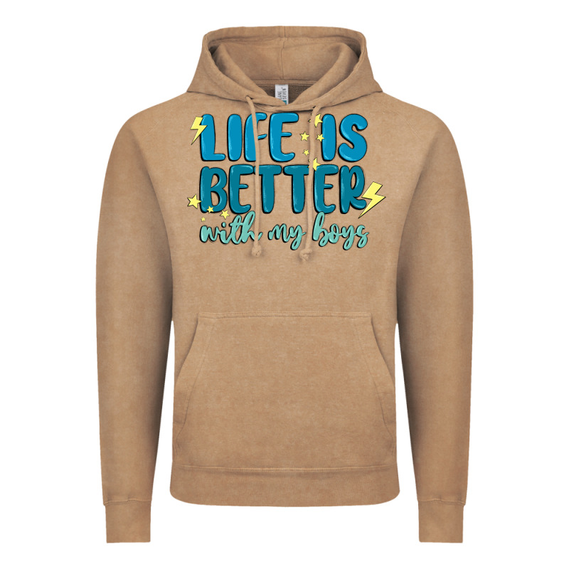 Life Is Better With My Boys Vintage Hoodie by MaliasSmallBusiness | Teevron