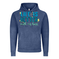 Vintage Denim life is better with my boys Vintage Hoodie - MaliasSmallBusiness