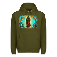 Army Green gemstone our lady of guadalupe Premium Hoodie - JahusDesignShop