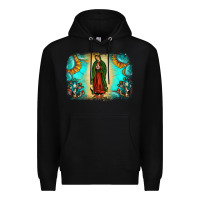 Black gemstone our lady of guadalupe Premium Hoodie - JahusDesignShop