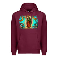 Burgundy gemstone our lady of guadalupe Premium Hoodie - JahusDesignShop