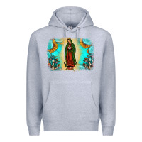 Heather Grey gemstone our lady of guadalupe Premium Hoodie - JahusDesignShop