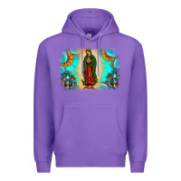 Purple gemstone our lady of guadalupe Premium Hoodie - JahusDesignShop