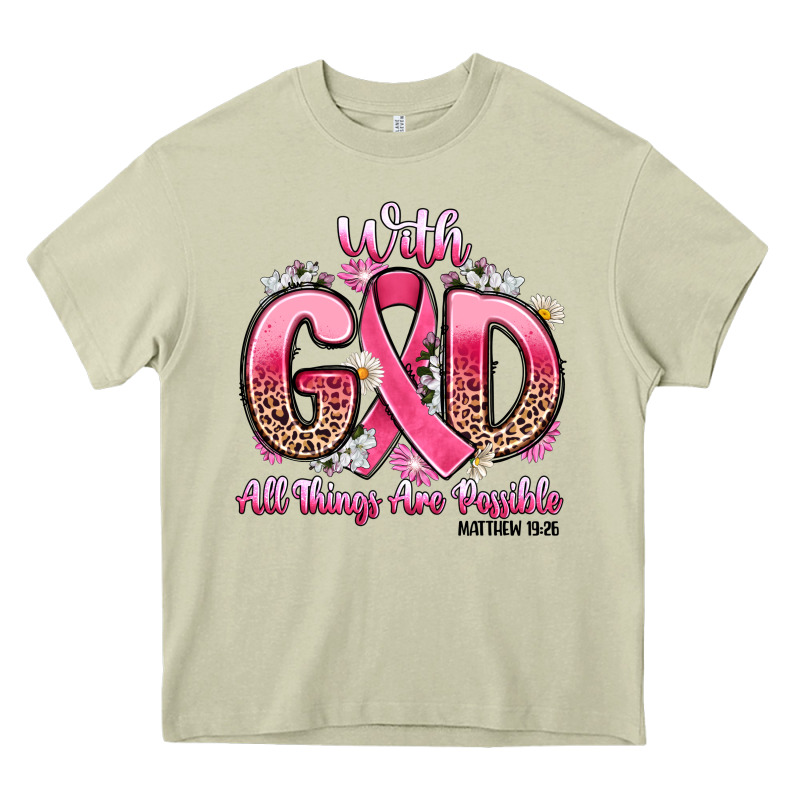 Breast Cancer With God All Things Are Possible Heavy Core Tee by Artiststas | Teevron