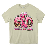 Mossy breast cancer with god all things are possible Heavy Core Tee - Artiststas