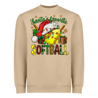 Santa's Favorite Softball Bbs Heavyweight Sweatshirt | Teevron
