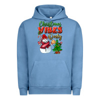 Pigment Pebble Blue christmas vibes only Urban Hoodie - BundleAndBundleShop