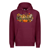 Burgundy thankful Premium Hoodie - CowGirlArtShop