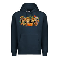 Navy thankful Premium Hoodie - CowGirlArtShop