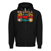 Black Baseball is my favorite season Zipper Hoodie - NancyCooperArtShop