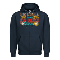 Navy Baseball is my favorite season Zipper Hoodie - NancyCooperArtShop