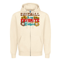 Sandshell Baseball is my favorite season Zipper Hoodie - NancyCooperArtShop