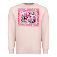 Pale Pink survivor cancer awareness Premium Sweatshirt - CowGirlArtShop
