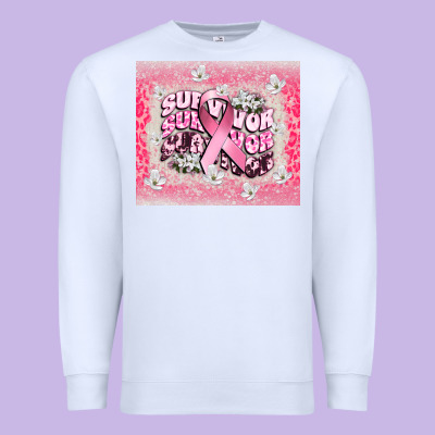 Survivor Cancer Awareness Premium Sweatshirt Designed By Cowgirlartshop