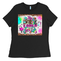 Black this nurse is guided by jesus Ladies Tee - JahusDesignShop